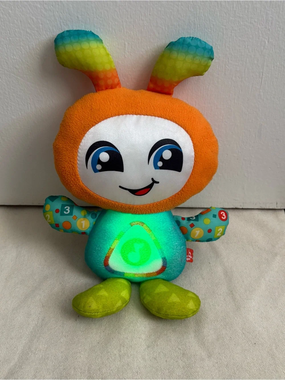 Fisher Price DJ Groovin' Go Light Up Plush Musical Baby Toy Used Tested Works